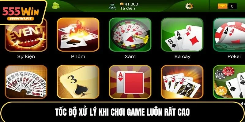 Tốc độ xử lý khi chơi game luôn rất cao